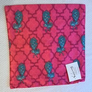 Global Boutique Artistic Peacock Digital Print Cushion Cover NWT